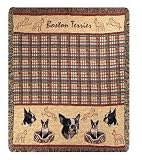 Boston Terrier Tapestry Throw Blanket
