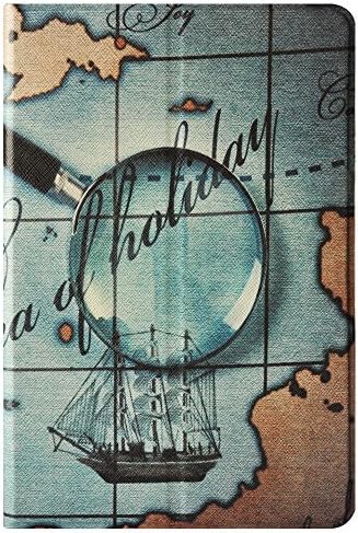 MeieaS iPad Mini 4 Case Slim Light Design and Firm Stand Position Cover Case with Auto Sleep/Wake for iPad Mini4 (2015 edition) (Map)