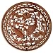EXP Hand-carved 16" Camphor Wood "Abundance And Blossoms" Wall Hanging