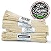 Beamer 6 Inch Unbleached Soft Pipe Cleaners, 132 Pieces, 3 Bundles - 100% Cotton, Extra Absorbent, Tapered, No Colors Or Dyes, Bendable, Reusable + Beamer Smoke Collectable Sticker
