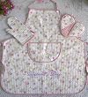 Sbabby Chic 3pc Quilted Cotton Arpon Mitt Potholder Set