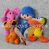 Pocoyo Toys Bandai Plush Stuff Doll Set of 4 Mini Figures Pocoyo Elly Pato Loula