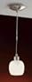Eglo 88305A Nizza, Nickel/Frosted White, 1-Light Pendant Light Fixture