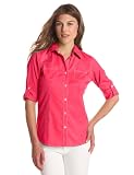 Foxcroft Womens Solid Free Fit Roll Tab Blouse