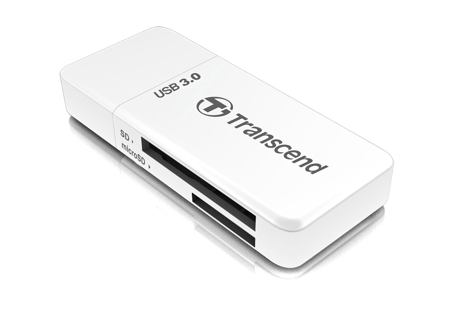 Transcend カードリーダー USB3.0 (SD/SDHC UHS-I/SDXC UHS-I/microSDXC UHS-I 対応) ホワイト 2年保証 TS-RDF5W