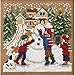 Mill Hill Snow Day Winter Buttons and Beads Counted Cross Stitch Kit, 5 by 5-Inch