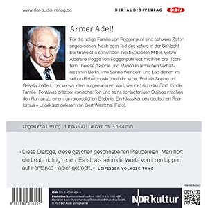 Die Poggenpuhls: Ungekürzte Lesung mit Gert Westphal (1 mp3-CD)