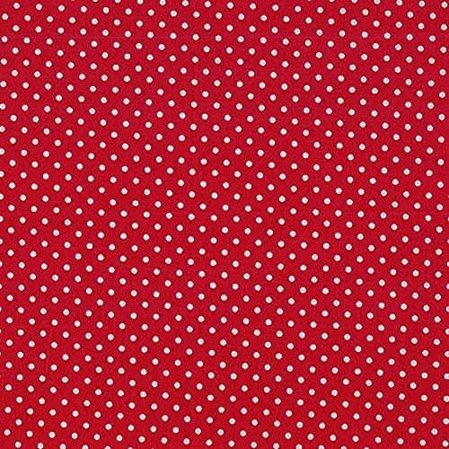Makower Fabrics Red Spot Basics Collection 100% Cotton Fabric Per Meter
