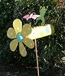 Frivolous Frog and Butterfly Whirligig Wind Spinner