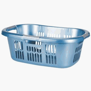 Newell Rubbermaid Home Laundry Basket Hip Blue 299787AQUAM
