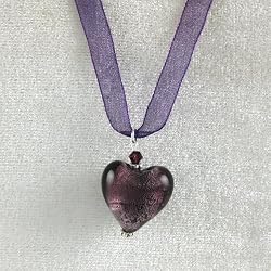 Murano Glass Pendant - Sophie Purple