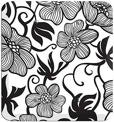 White with Black Tropical 2 Blank Wallplate