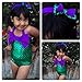 Little Girls 2pcs Swimmable Mermaid Princess Bikini Swim Bathing Suit+Headband (2-3 Years)