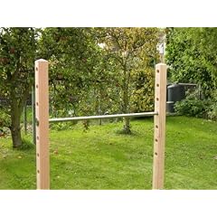 Turnstange aus V2A mit 2 runden Abschlusstellern; Durchmesser 33,7 mm & 1450 mm lang