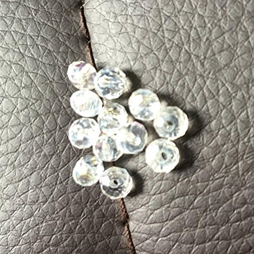 Wholesale 5040 Austria Crystal Rondelle Beads CZ Glass Ball Beads Fire Polished AB Color (3MM Clear AB 300Pcs)
