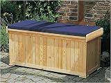 PROMEX Gartenbank Sitzbank mit Kissentruhe
