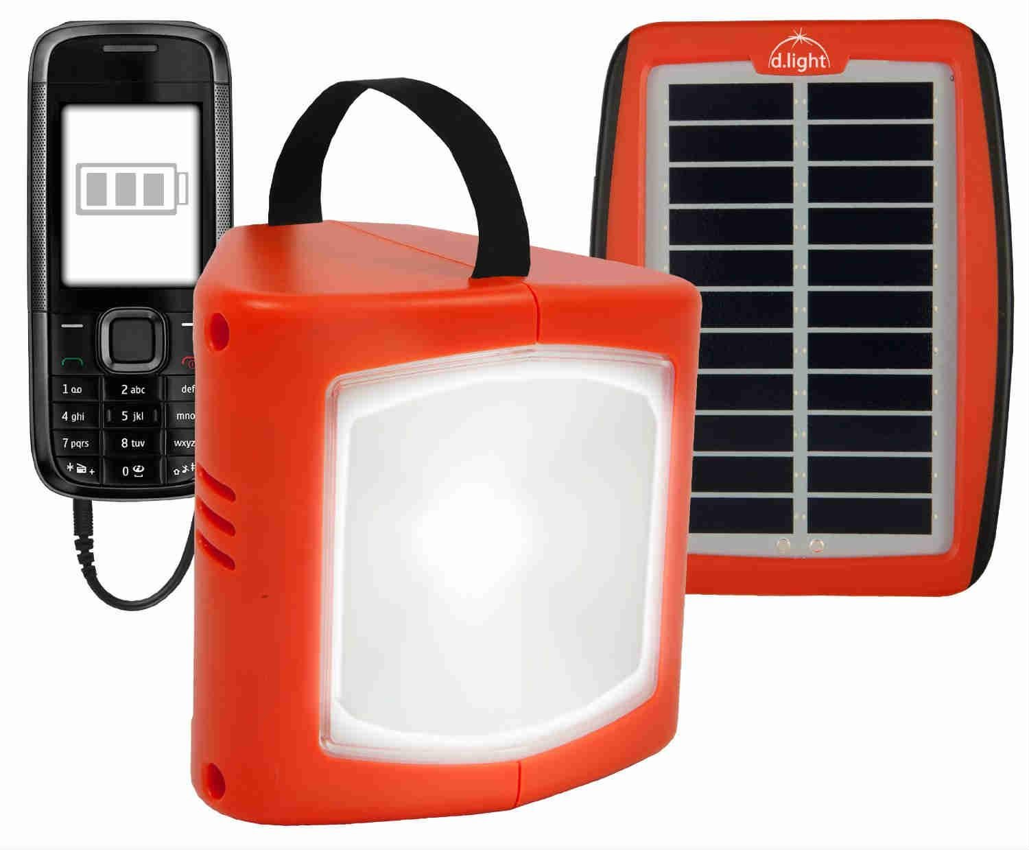 d.light LED Solar Rechargeable S300 Lantern and Cell Phone Charger