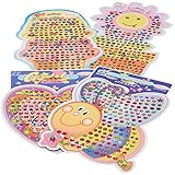 4 Cards Stick on Jewel Earrings Over 375 Pairs of Jewel Earrings! Assorted Designs and Colors New Party Favors, Scrapbook Gems, Decorate Cards, Sticker Jewels