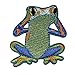 ID 0002 Frog Hear No Evil Embroidered Iron On Applique Patch