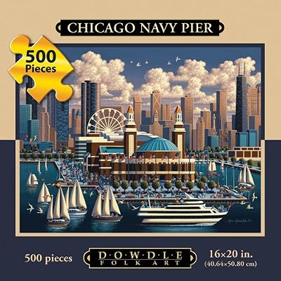 Chicago Navy Pier 500pc 16x20 Jigsaw Puzzle by Eric Dowdle