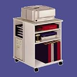 Mobile Printer Stand, 20-7/8x23-1/4x28-3/8, Gray, Sold as 1 each