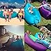 OrangeTag Outdoor Inflatable Lounger, SunbaYouth Nylon Fabric Beach Lounger Convenient Compression Air Bag Hangout Bean Bag Portable Dream Chair (Black)