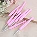 Icibgoods 2.5-6mm Hooks 8 Sizes 14cm Pink Soft Handle Aluminum Knitting Crochet Hooks for DIY Dolls Clothes Decoration