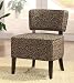 Armen Living LC3121CLLE St. Croix Leopard Chenliie Armless Club Chair LC3121CLLE