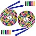 Coolrunner Skipping Ropes,adjustable Plastic Segmented Jump Rope,16 FT Long Jump Rope(2 PACK), Double Dutch Jump Rope, Fitness Workout Indoor & Outdoor Skipping Rope for Kids Men and Women