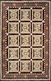 Maison 01 Burgundy Brown/Light Brown/Beige by Momeni Maison Collection