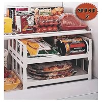 VERSATILE STACKABLE FREEZER AND FRIDGE SHELVES (SET OF 2)