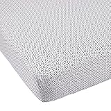 Balboa Baby Cotton Sateen Fitted Crib Sheet, White/Black Dot by Balboa Baby [並行輸入品]