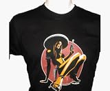 Chica Pelegrosa Latina Chica Pin-up Art Tee T-Shirt Art by Marco Almera