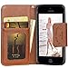 iPhone 5c Case,by HiLDA,Wallet Case,PU Leather Case,Credit Card Holder,Flip Cover Case[Black] for iPhone 5C Only