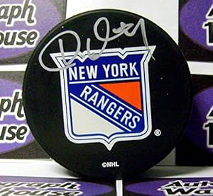 Don Maloney autographed Hockey Puck (New York Rangers) Style 2