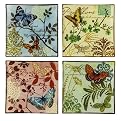 Les Papillons Glass Dish Set of 4 - Assorted (6")