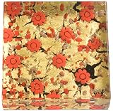 24k Gold Flowers Authentic Murano Glass Paperweight, Gift Boxed