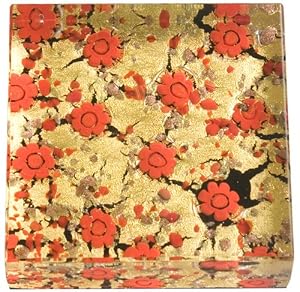 24k Gold Flowers Authentic Murano Glass Paperweight, Gift Boxed
