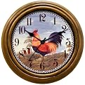 Rooster Dial Wall Clock - Gold (10")