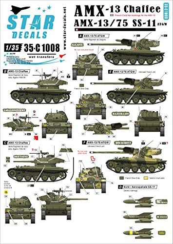 Star Decals 1:35 AMX-13 Chaffee &amp; AMX-13 SS-11 Cold War &amp; Algerian War #35C1008