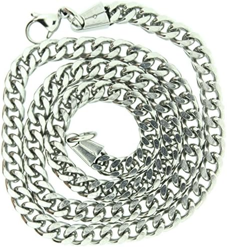 Gents Stainless Steel Silver Mechanic Style Chain Necklace- Mens Jewellery by Opouriao