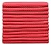 Sinland Waffle Weave Microfiber Dish Cloths Kitchen Cleaning Cloth Washcloth 13Inchx13Inch Amaranth 12 Pack