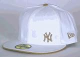 NEWERAヤンキースF WHITE WHEAT CAP