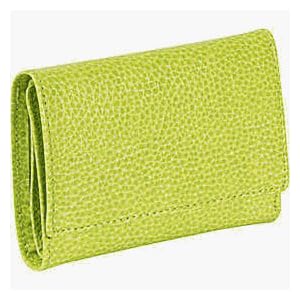 Buy Budd Leather 291332-39 Pebble Grained Leather French Purse Foldover Wallet - Lime