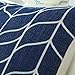 CaliTime Canvas Throw Pillow Cover Case for Couch Sofa Home Decoration Modern Chevron Stem Panels Geometric 18 X 18 Inches Navy Blue