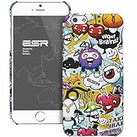 iPhone 6 Case, ESR Illustrators Series Protective Case Bumper[Anti-Slip] [Good Grip] with Aesthetic Print Hard Back Cover for 4.7 inches iPhone 6 (2014)/iPhone 6s (2015)(Scrawl from Kangda Krakow) from Electronic Silk Road Corp