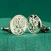  Nickel Plated Cuff Links - Polish Eagle