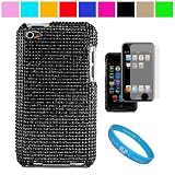 Premium Two Piece Rhinestone Design Protective Cover Case for iPod Touch 4th Generation + Clear Screen Protector for Apple iPod Touch 4th Generation + SumacLife TM Wisdom Courage Wristband (Many Color Available), Black Diamante 61lopTw3taL. SL160 Premium Two Piece Rhinestone Design Protective Cover Case for iPod Touch 4th Generation + Clear Screen Protector for Apple iPod Touch 4th Generation + SumacLife TM Wisdom Courage Wristband (Many Color Available), Black Diamante
