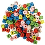  : RAYHER - Holz-Buchstabenwürfel, 10x10 mm, SB-Btl. 50g, gemischt