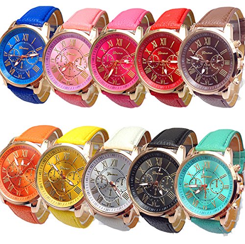 Mixeshop 10-pack Unisex Tally Style Silicone Watch